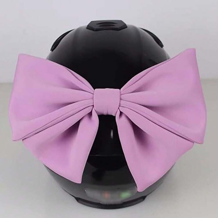 Gift Large Bow Helmet Decorations Cute Helmet Bow Suction Cup Fitted Helmet Accessories For Ski Bike Motorcycle Helmet Black - 1 - 查看 5