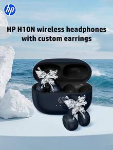 HP 夹耳式蓝牙无线耳机，带 TWS 立体声、ENC 通话降噪、IPX4 防水、5.4 自动配对耳机、带麦克风触控的无线耳机（适用于 Android 和其他系统）、带麦克风的游戏耳机和扬声器，是送给学生和办公室工作人员的绝佳节日母亲节礼物 - 套裝 - 查看 12