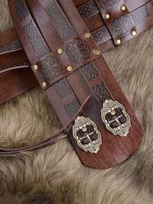 1 Stück Halloween Kostüm Mittelalter Wikinger Ritter breiter Gürtel Taille Abdeckung einzelne Schulter Rüstung Schulter Ecke COSPLAY Kostüm Zubehör