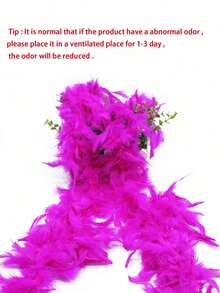 1 件 2 码长人造羽毛 Chandelle 围巾，天然蓬松围巾，活力茶会狂欢生日派对婚礼装饰照相亭服装道具舞蹈装扮 DIY 工艺品 - 48G - 查看 2