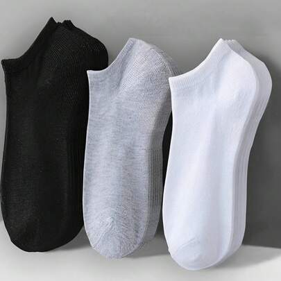20 双男/女船袜，纯色，防臭，夏季踝袜，休闲透气低腰袜