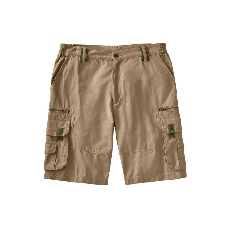 Boulder Creek By KingSize Men's Big & Tall Ripstop Cargo Shorts - DARK KHAKI - View 1