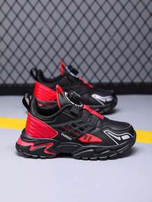 Spring/Summer Youth Sneakers Stylish Cool Running Shoes Boys Sports Shoes Spring And Autumn Leather Sneakers - Red - View 8