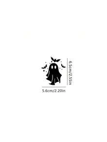 1pc-Ghost Decals, Bat Ghosts, Mini Ghosts, Rearview Mirror Decals, Car Decals, Indoor/Outdoor Vinyl, Mini Decals, Multiple Colors, Halloween Decorative Stickers - A - View 3