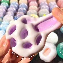 1pc Super Fun Stress Relief Soft Mochi Squishy Toy, Elastic Mochi Ball That Slowly Compresses And Changes Color, Handmade Mochi Ball, Novelty Toy Suitable For Classroom Rewards, Office Entertainment, Birthday, Holiday Parties, Thanksgiving, Easter, Halloween, Christmas Gifts - Multicolor - View 6