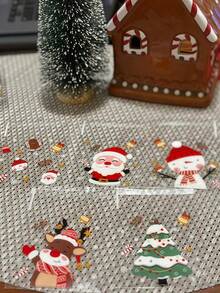 100 Sacchetti per biscotti natalizi, autoadesivi, buste trasparenti per dolcetti, confezioni festive, sacchetti per caramelle, omaggi per feste, piccoli regali, prodotti da forno, dolcetti natalizi, sacchetti per spuntino, conservazione alimenti, decorazioni natalizie