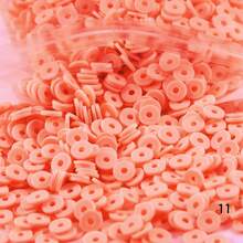 2000 piezas de cuentas de arcilla blanca para hacer pulseras, cuentas redondas planas de arcilla polimérica de 6 mm, cuentas espaciadoras Heishi para hacer joyas, aretes, pulseras, collares