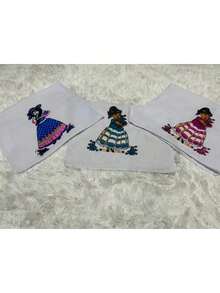 Kit With 24 Printed Napkin Hem Dishcloths 0.45cm X 0.75cm 100% Cotton - 查看 5