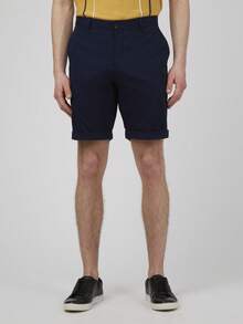 Ben Sherman Slim Stretch Chino Shorts Summer Regular Pocket Drawstring Button Beach - 藏蓝色 - 查看 7