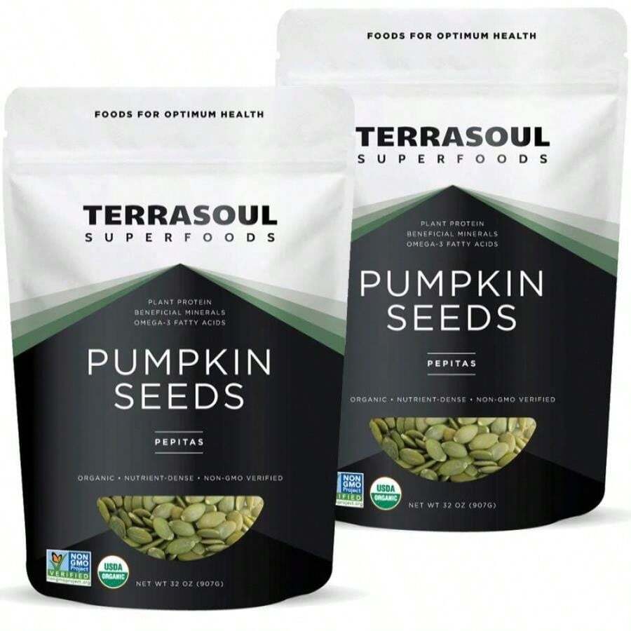 Terrasoul Superfoods Organic Pumpkin Seeds, 2 Lbs - Premium Quality, Shelled, Raw, Unsalted - Flavor NameB - 查看 1