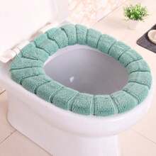 1pcs O-Shaped Knitted Toilet Seat For All Seasons, Washable Toilet Seat, Toilet Seat Cover, Elastic And Thickened Toilet Seat Washer
