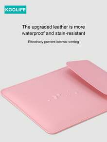 1 件 Koolife 黑色便携式轻型笔记本电脑保护套、平板电脑手提箱、多功能保护袋、PU 材质、适合 11 英寸平板电脑 - 粉色 - 查看 4