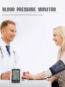 Blood Pressure Monitor – Automatic Upper Arm BP Machine With Large Cuff (8.5–16.5 In), Backlit Display, Digital, Irregular Heartbeat Detector – Tensiometro For Home Use - 黑色 - 查看 3