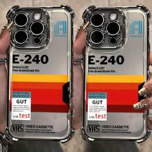 Funda de Teléfono con Patrón de Letras en Color Cálido Gradiente de Moda Adecuada para 16, 15, 14, 13, 12, 11 Pro, X, XR, XS, 8, Plus - Funda Transparente Suave a Prueba de Golpes - Colores mixtos - Ver 6