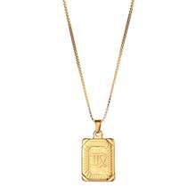 1 pieza Colgante de collar de constelaciones cuadrado de acero inoxidable, collar de clavícula versátil dorado para hombres y mujeres, accesorio de joyería adecuado para uso diario y regalos de cumpleaños