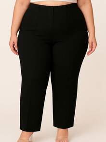 Calça Plus Size de Cintura Alta|Conforto, Estilo e Versatilidade - Preto - Visão 1