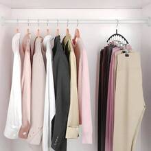 4 Pack Organizador Closet, Organizador de Closet, Ganchos para Pantalones, con 10 Clips, Organizadores para Metal Puede Sujetar Pantalones, Faldas, Sombreros - 4 Pago - Ver 2