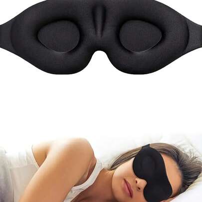 2-In-1 3D Sleep Mask, 3D Stereo Sleep Eye Mask, Unisex, Designed For Napping And Sleeping, Helps Relieve Fatigue, Breathable, Blackout, Soft, Adjustable To Promote Deep Sleep, Ideal For Travel And Resting, Stress-Free, Suitable For Men And Women