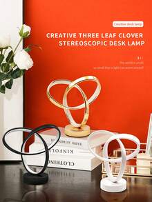 مصباح طاولة ثلاثي الأبعاد بتصميم البرسيم، إضاءة قراءة طاولة حديثة ذات طابع إسكندنافي بسيط للدراسة والنوم، تصميم مصباح طاولة فاخر وأنيق، ظل مصباح ذو طابع جمالي بسيط، ملمس فاخر وجودة عالية