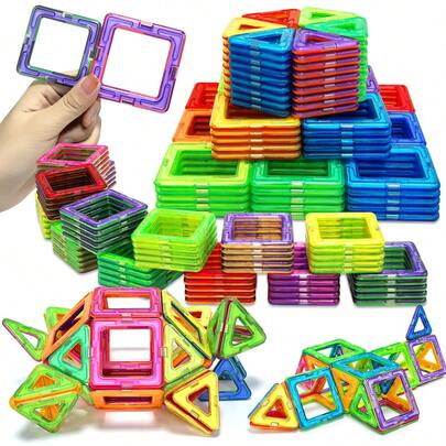 Giocattoli di blocchi da costruzione magnetici per bambini di 3, 4, 5, 6, 7, 8+ anni, set di costruzione di macaron aggiornato, giocattoli educativi STEM per la creatività, regali di compleanno e festival per bambini di età 3-6 anni