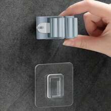 6pcs Creative Mop Holder And Hook Wall-Mounted, Suitable For Mop Drainage And Broom Storage. The Mop Hanging Rack Is Highly Suitable For Organizing Cleaning Tools In Bathrooms, Kitchens, Gardens, And For Storage (6/4/3/2/1 Pc). Colors Are Randomly Available For Selection