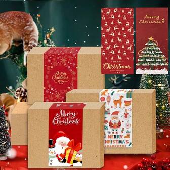 10pcs Christmas Gift Stickers Cute Santa Claus Snowman Stickers Decal Labels Cartoon Sealing Stickers Christmas Christmas Decorations Christmas Pajamas Christmas Gifts Christmas Decor