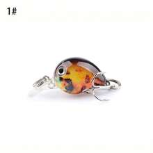 1 件/3 件/5 件/10 件迷你旋转鱼饵，3 钩长距离硬鱼饵，户外钓鱼装备
