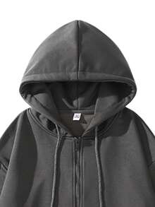 男女通用美式拉链连帽卫衣，休闲夹克，百搭，秋冬