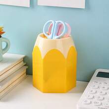 1/2/5pcs Pencil Shaped Cups, Suitable For Classroom Pencil Dispenser, Bulk Cute Pencil Storage Box, Desktop Colorful Makeup Brush Container, Decor For School, Home And Office, Great Back To School Gift, Birthday Gift For Friends, Halloween, Christmas Holiday Present