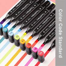 80 Colors Dual Tip Permanent Markers Set Professional Art Markers For Adult Coloring Sketching Illustration Underlining Ideal Halloween Christmas Gifts - 升級款80色套裝 - 查看 6