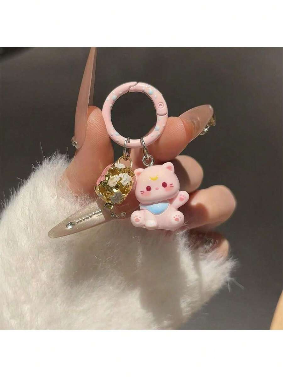 Keychain Student Backpack Cute Pendant Girl Bag Accessories - 粉色 - 查看 1
