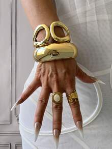 4 piezas/3 piezas/2 piezas/1 pieza Brazaletes de puño, Brazaletes dorados, Brazaletes anchos, Brazalete grueso, Juego de brazaletes, Brazalete ancho, Brazalete para mujer, Regalo para ella