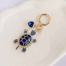 1 件海龟钥匙扣心形仿珍珠装饰，适合毕业、返校、生日礼物学校背包汽车配件可爱哥特 Y2k 包配件挂绳带身份证夹汽车配件包饰 - 彩色 - 查看 15