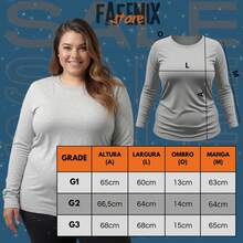 Kit 03 Plus Size T-Shirt Women's Long Sleeve Cotton Round Neck Blouse - 白色 灰色 紅色 - 查看 5