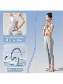 Multifunctional Tension Rope, 4 - Tube Elastic Yoga Pedal Puller Resistance Band, Natural Latex Tension Rope Fitness Equipment, Suitable For Abdomen/Waist/Arm/Leg Stretching And Weight - Loss Training