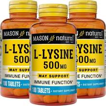 MASON NATURAL L-Lysine 500 Mg With Calcium - Improved Immune Function, Enhanced Nutrient Absorption, Essential Amino Acid, 100 Tablets - Flavor NameB - 查看 1