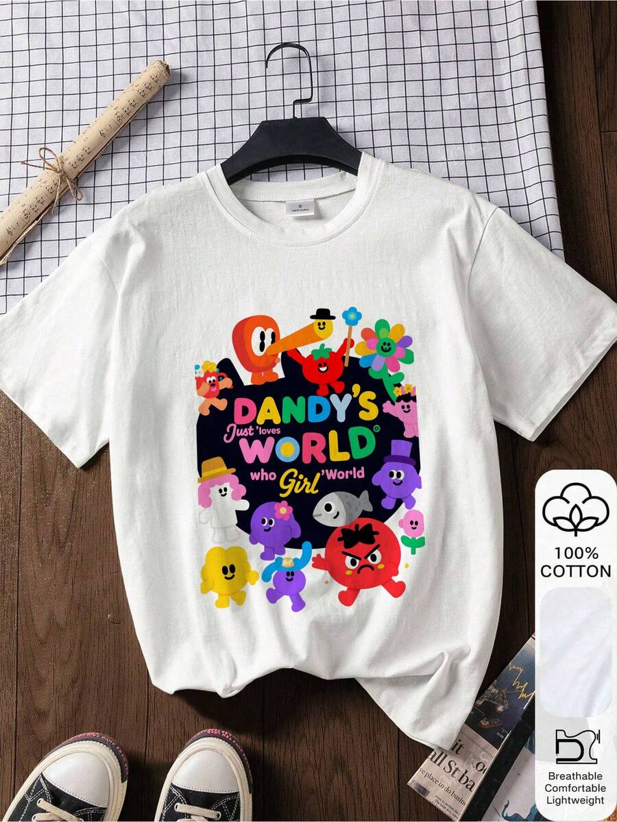 Dandy's World Costume For Girl T-Shirt - 白色 - 查看 1