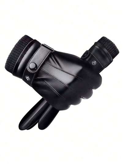 A Pair Of Gloves, Classic Windproof Waterproof Touch Screen Warm Comfortable Skin Gloves Suitable For Driving, Riding And Running Gloves,Suitable For Ball, Party, Wedding, Outdoor Activities, Christmas,Halloween, Autumn/Winter Fashion Gift