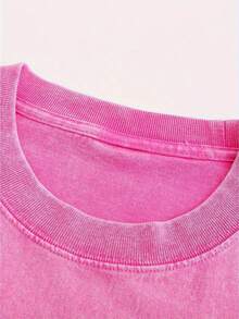 [Y2K Retro T-Shirt] SENLUO Y2K Retro Graphic T-Shirt - 100% Cotton Crew Neck Tee - Casual Street Style Short Sleeve Top With Alphabet Print