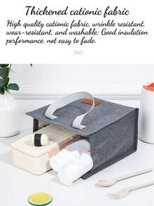 1件定制名字饭盒手提袋牛津布保温袋学生午餐盒袋户外冰袋手提便当袋