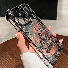 Funda de Teléfono de Ilustración de Arte Creativo Mundo Submarino para 17 16 15 14 13 12 11 Pro X XR XS 8 Plus, Cubierta Trasera Transparente Suave a Prueba de Golpes - Colores mixtos - Ver 5