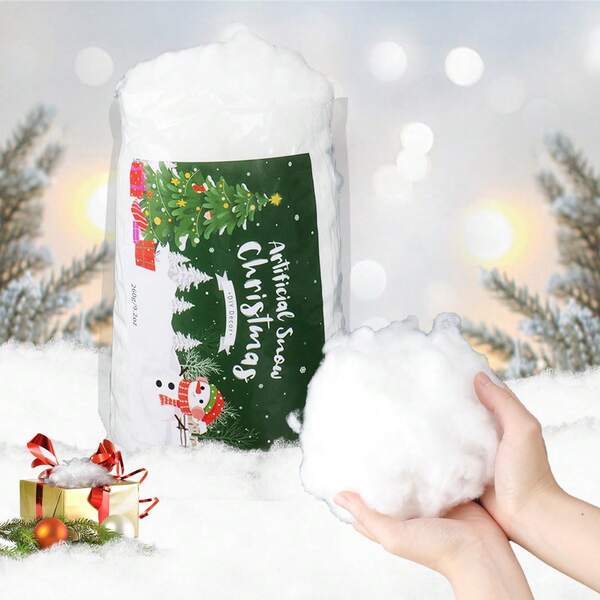 Christmas Fake Snow 7.05oz Fluffy Artificial Snow For DIY Xmas Tree Decor, Crafts Showcase, Winter Christmas Village Displays, Gifts, Mantle Nativity, Wedding, Easter Party Decorations Home Decor Christmas Decorations Room Decor