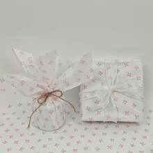 10pcs Pink Bow Tissue Paper For Gift Packaging, Cute Bouquet Packaging For Party Decoration, Gift Packaging For Birthdays, Weddings Gift Box, Gift Wrapping Supplies, Christmas Decorations