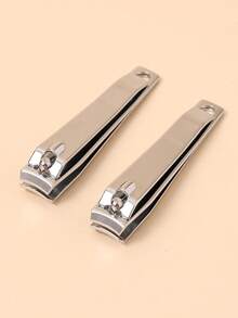 2pcs Classic Stainless Steel Nail Clippers, Heavy Duty Large Nail Trimmer, Manicure Tools, Easily Trim Thick Nails On Fingers And Toes, High Quality And Durable, Suitable For Commercial And Home Use, Unisex - Silver - View 8