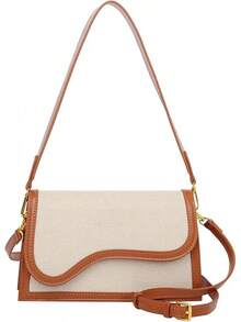 Travistar Bolsas de Mujer, Bolso Bandolera, Bolsa Crossbody Mujer, Bolsa de Mano Pequeño con 2 Correas Fiesta/Noche/Trabajo - Marrón - Ver 9