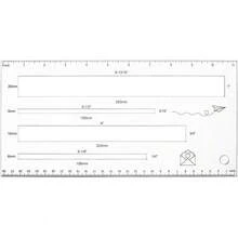 BENECREAT 4 Sizes Measurement Guide, Acrylic Mail Measurement Ruler Mail PiP Template Post Office Postage