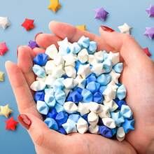 Neue Farbverlauf Stern Origami Streifen, Sterne falten als Geschenkwahl, bunte handgemachte Pentagramm Glückssterne, lustiges Geschenk für Lehrer, Freunde, Liebhaber - Verschiedenfarbig - Übersicht 8