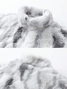 时尚男士长袖外套，加厚保暖休闲宽松外套，适合秋冬季穿着 - 灰色 - 查看 3