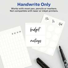 Removable Multi-Use Labels, *" X 3", White, -Printable, 72 Pack - Black - View 3
