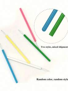 Automatic Needle Threader, Sewing Needle Threader Tool For Seniors, Plastic Bobbin Thread Holder, Modern Household Plastic Needle Threader, Beading Tool, Cylindrical Needle Threader Set, Beading Needle Threader Accessory - Durable DIY Accessory For Beads And Fine Threads (Random Color)